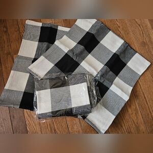 x4 Pillow Covers 18 X 18 Cushion Decorative Sham Black White Buffalo Check Home